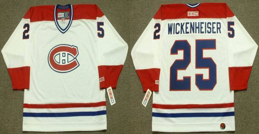 2019 Men Montreal Canadiens #25 Wickenheiser White CCM NHL jerseys->montreal canadiens->NHL Jersey